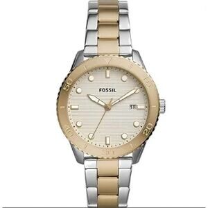 Fossil BQ3597 Dayle Three-Hand Date Two-Tone Stainless Steel Watch